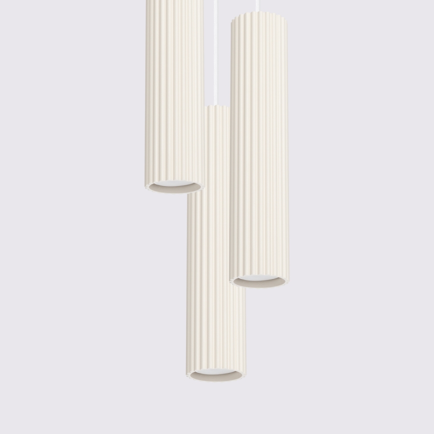 Κρεμαστό φωτιστικό οροφής KARBON 3xGU10/10W/230V κρεμ