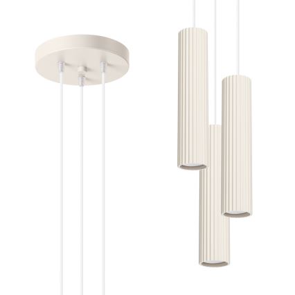 Κρεμαστό φωτιστικό οροφής KARBON 3xGU10/10W/230V κρεμ