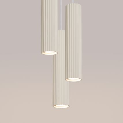 Κρεμαστό φωτιστικό οροφής KARBON 3xGU10/10W/230V κρεμ