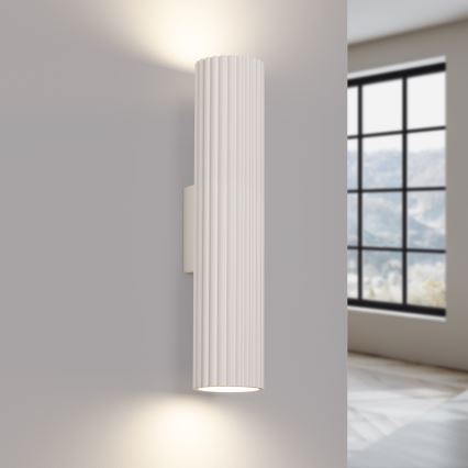 Φωτιστικό τοίχου KARBON 2xGU10/10W/230V κρεμ