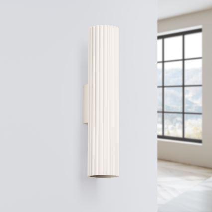 Φωτιστικό τοίχου KARBON 2xGU10/10W/230V κρεμ