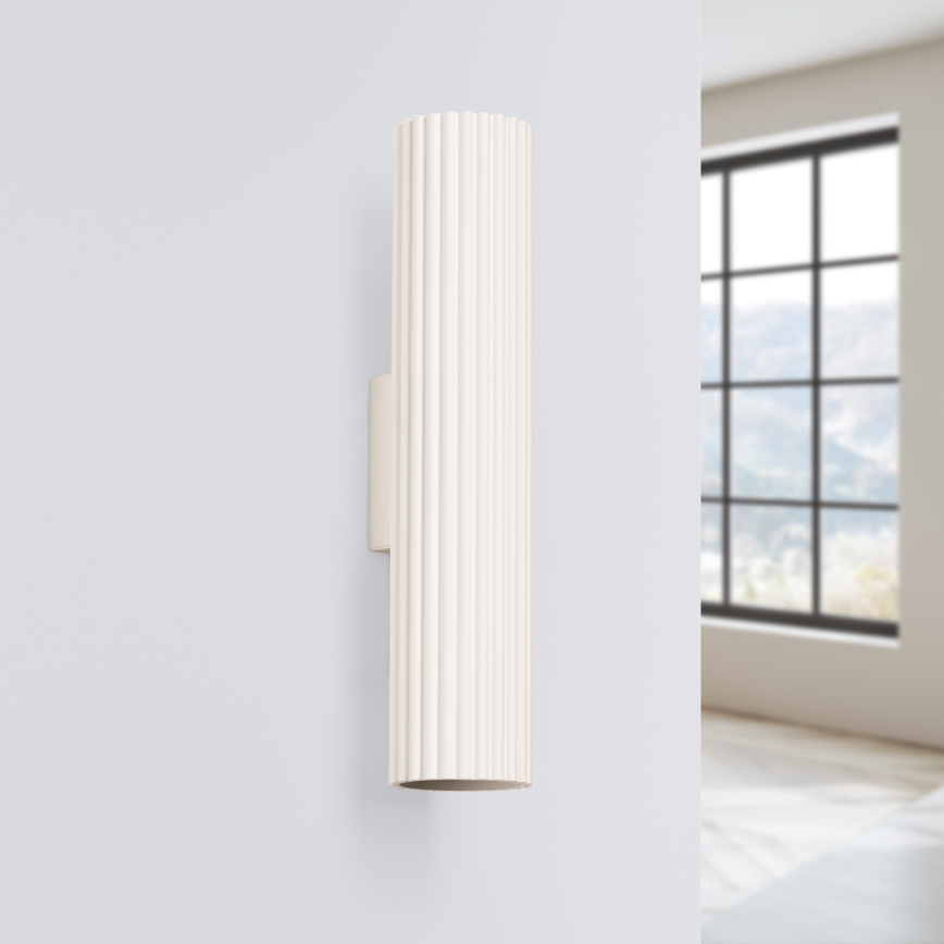 Φωτιστικό τοίχου KARBON 2xGU10/10W/230V κρεμ