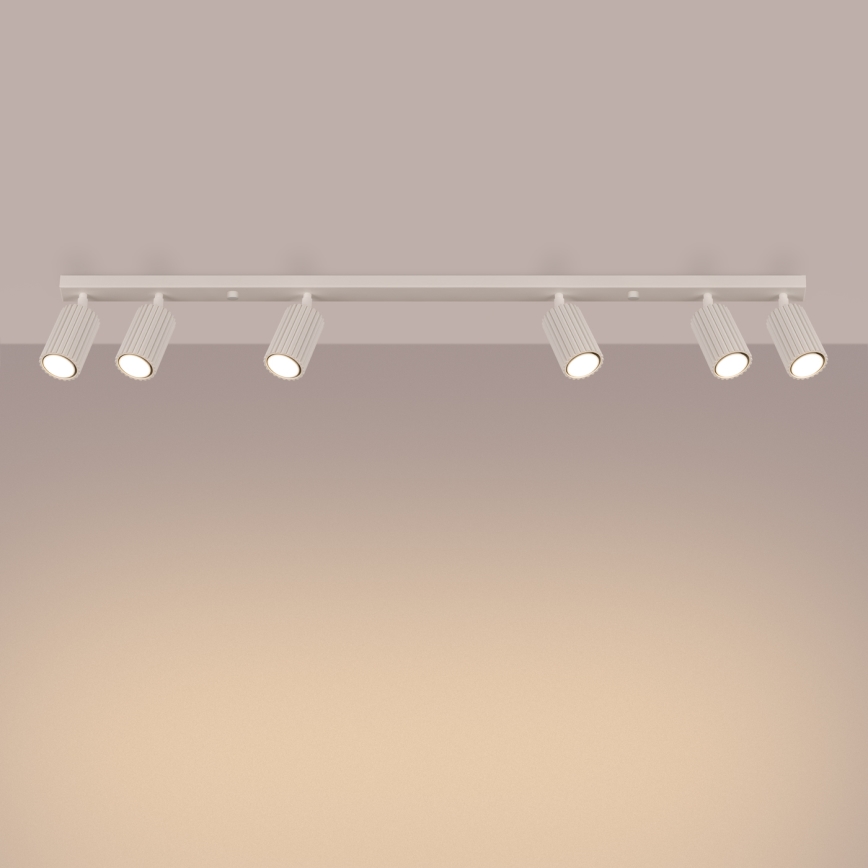 Φωτιστικό σποτ KARBON 6xGU10/10W/230V κρεμ