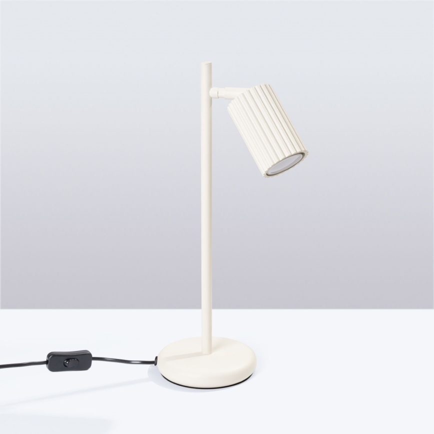 Eπιτραπέζιο φωτιστικό KARBON 1xGU10/10W/230V κρεμ