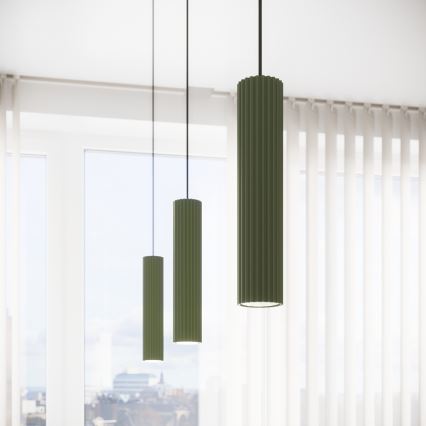 Κρεμαστό φωτιστικό οροφής KARBON 1xGU10/10W/230V πράσινο