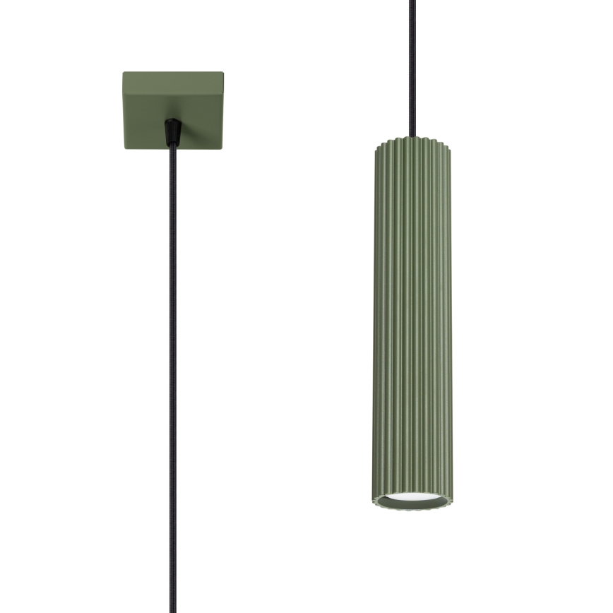 Κρεμαστό φωτιστικό οροφής KARBON 1xGU10/10W/230V πράσινο