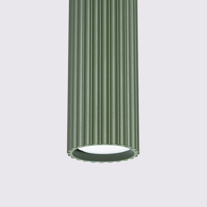 Κρεμαστό φωτιστικό οροφής KARBON 3xGU10/10W/230V πράσινο