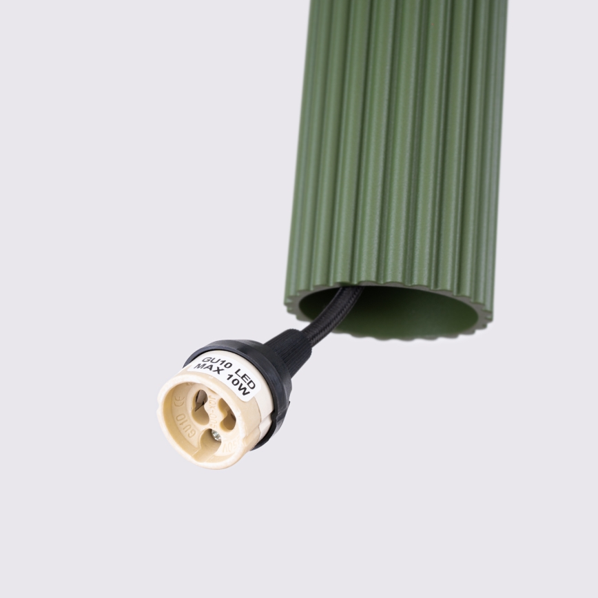 Κρεμαστό φωτιστικό οροφής KARBON 3xGU10/10W/230V πράσινο