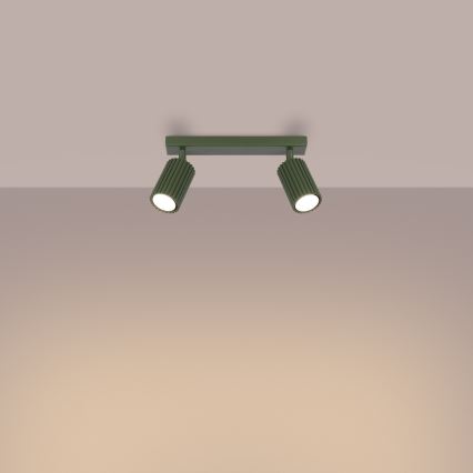Φωτιστικό σποτ KARBON 2xGU10/10W/230V πράσινο