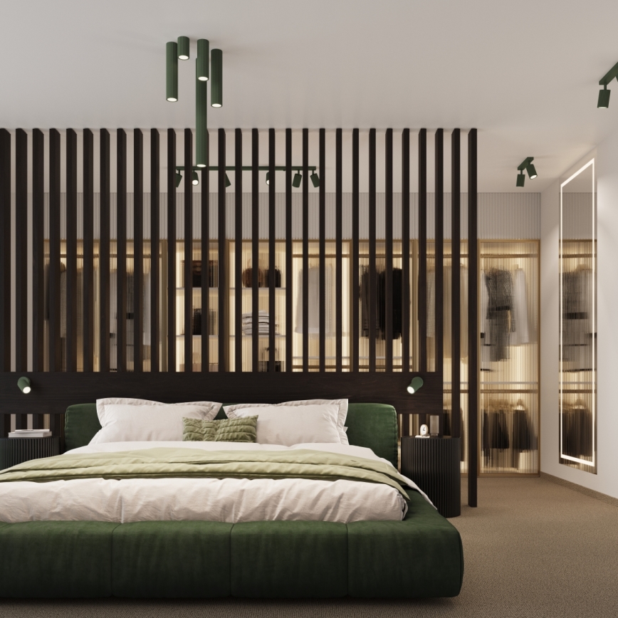 Φωτιστικό σποτ KARBON 2xGU10/10W/230V πράσινο