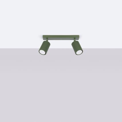 Φωτιστικό σποτ KARBON 2xGU10/10W/230V πράσινο