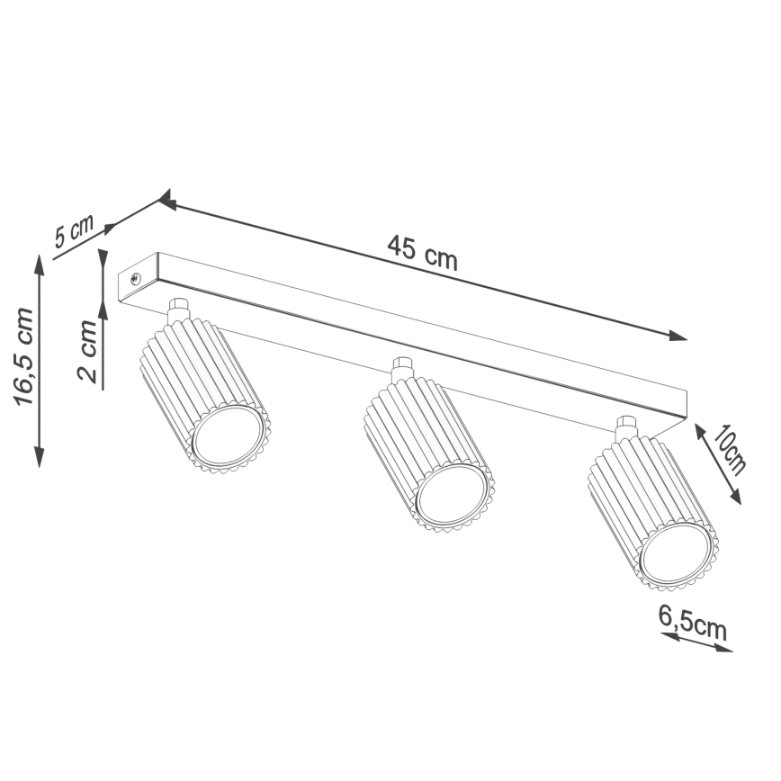 Φωτιστικό σποτ KARBON 3xGU10/10W/230V πράσινο