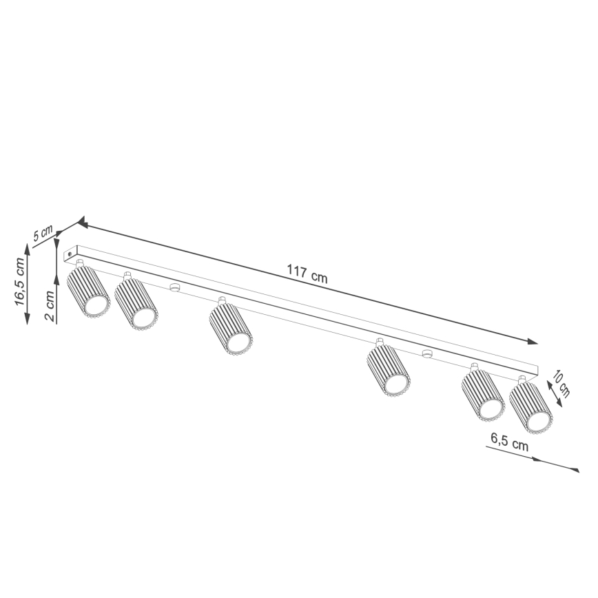 Φωτιστικό σποτ KARBON 6xGU10/10W/230V πράσινο