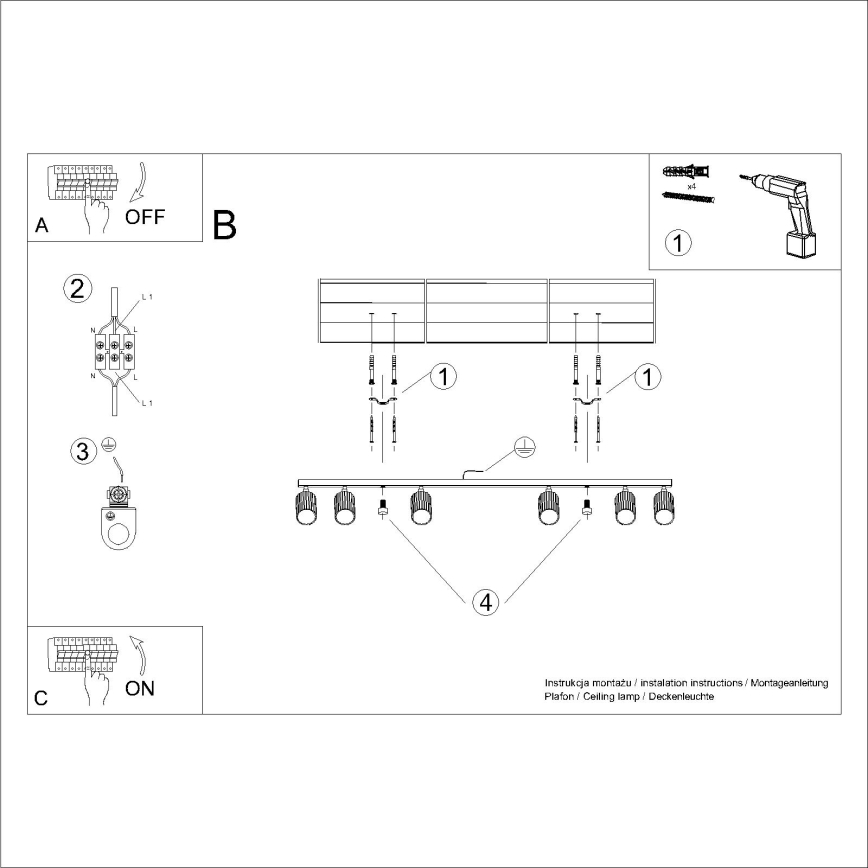 Φωτιστικό σποτ KARBON 6xGU10/10W/230V πράσινο