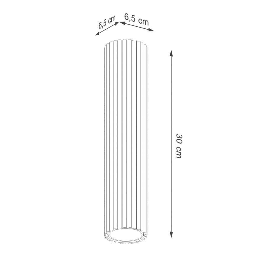 Φωτιστικό σποτ KARBON 1xGU10/10W/230V 30 cm κόκκινο