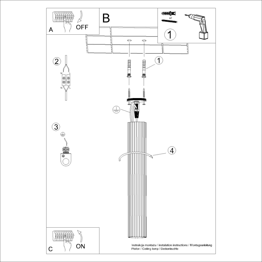 Φωτιστικό σποτ KARBON 1xGU10/10W/230V 60 cm κόκκινο