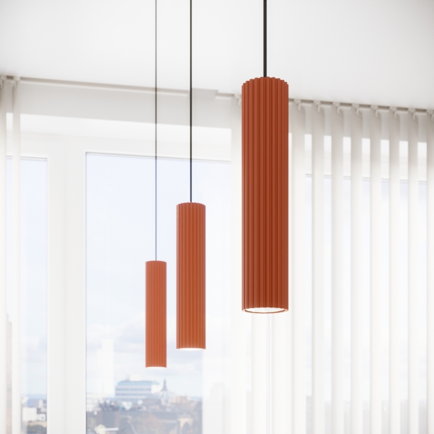 Κρεμαστό φωτιστικό οροφής KARBON 1xGU10/10W/230V κόκκινο