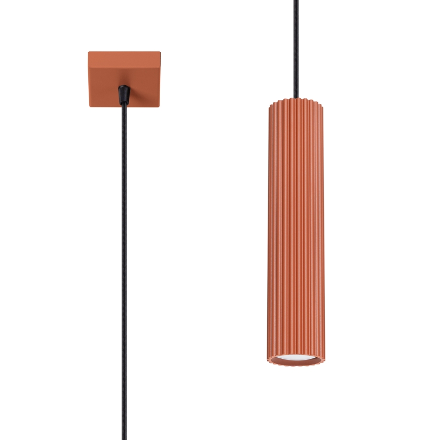 Κρεμαστό φωτιστικό οροφής KARBON 1xGU10/10W/230V κόκκινο