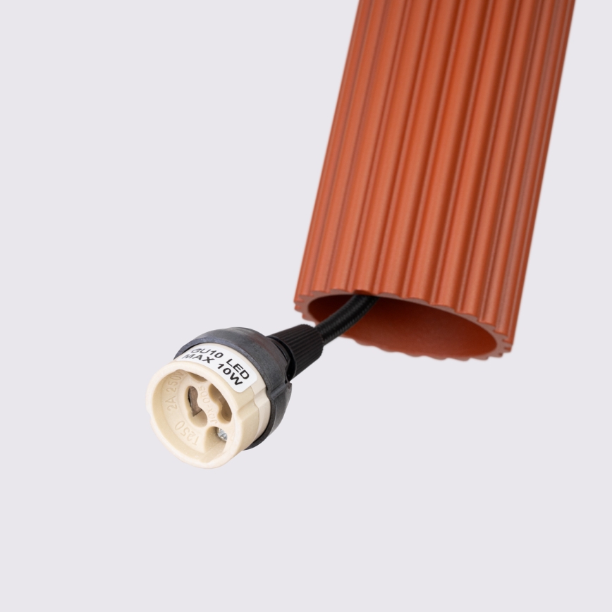 Κρεμαστό φωτιστικό οροφής KARBON 1xGU10/10W/230V κόκκινο
