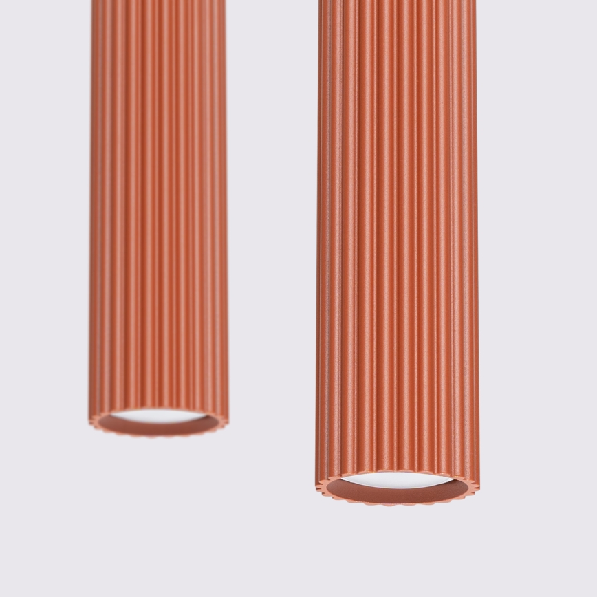 Κρεμαστό φωτιστικό οροφής KARBON 2xGU10/10W/230V κόκκινο