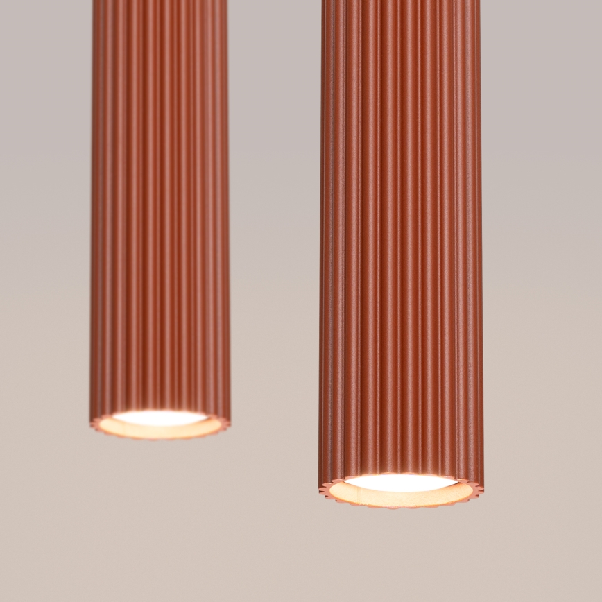 Κρεμαστό φωτιστικό οροφής KARBON 2xGU10/10W/230V κόκκινο