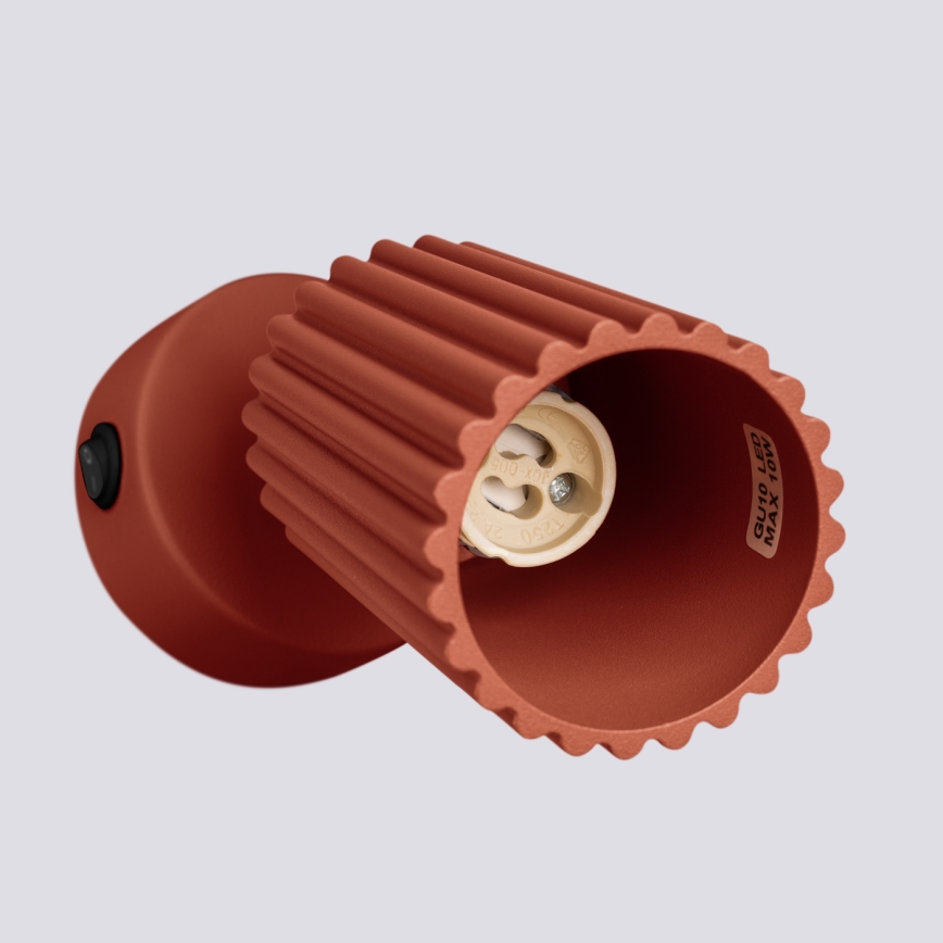 Σποτ τοίχου KARBON 1xGU10/10W/230V κόκκινο