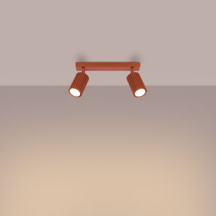 Φωτιστικό σποτ KARBON 2xGU10/10W/230V κόκκινο