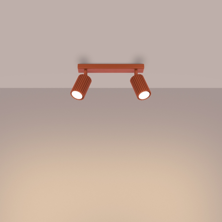 Φωτιστικό σποτ KARBON 2xGU10/10W/230V κόκκινο