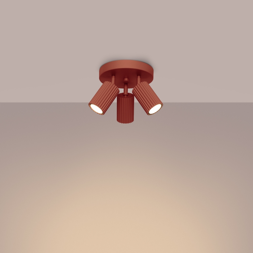 Φωτιστικό σποτ KARBON 3xGU10/10W/230V κόκκινο