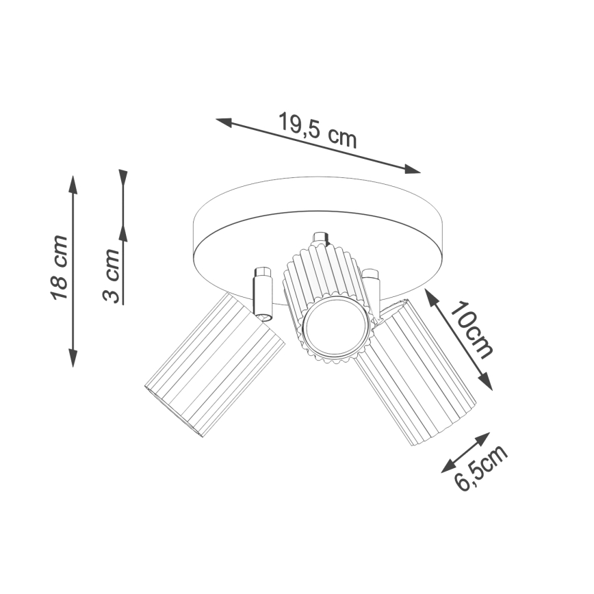 Φωτιστικό σποτ KARBON 3xGU10/10W/230V κόκκινο