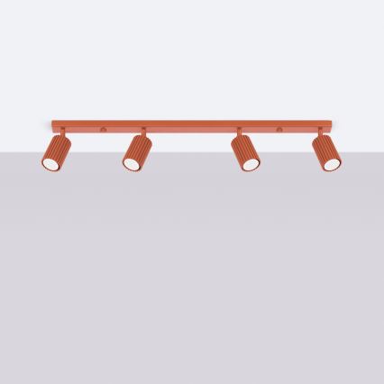 Φωτιστικό σποτ KARBON 4xGU10/10W/230V κόκκινο