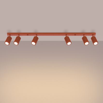 Φωτιστικό σποτ KARBON 6xGU10/10W/230V κόκκινο