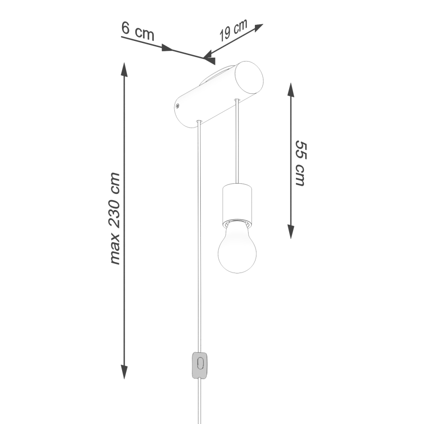 Λάμπα τοίχου NIMBI 1xE27/15W/230V οξιά