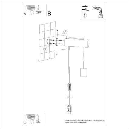 Λάμπα τοίχου NIMBI 1xE27/15W/230V οξιά