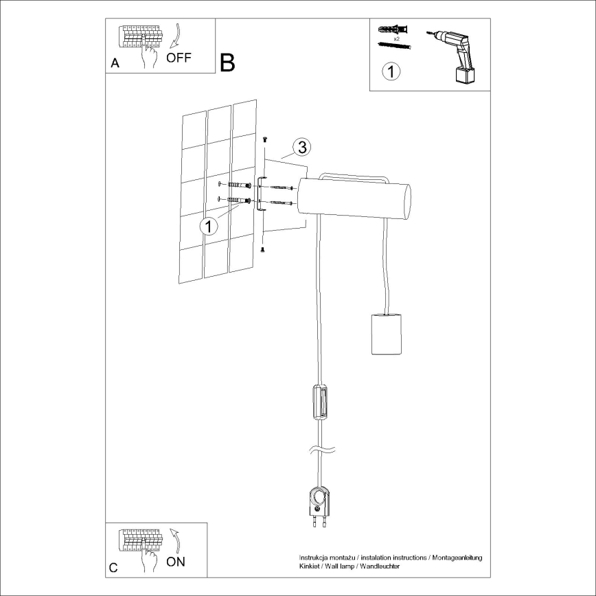 Λάμπα τοίχου NIMBI 1xE27/15W/230V οξιά