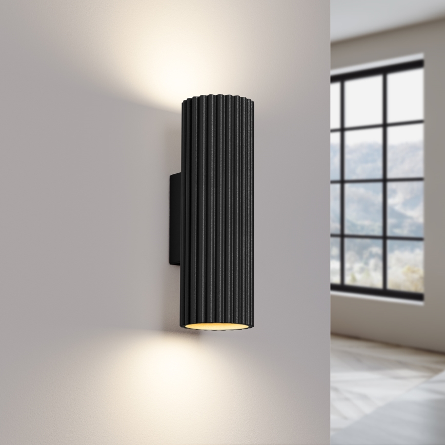 Φωτιστικό τοίχου KARBON 2xGU10/10W/230V μαύρο
