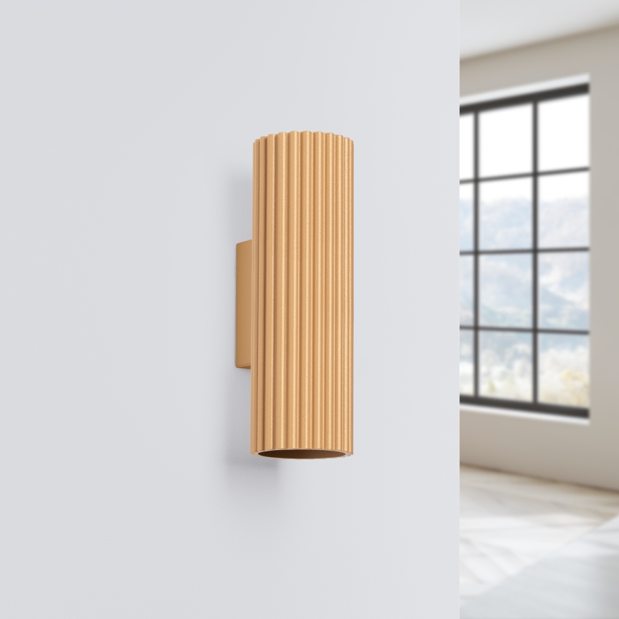 Φωτιστικό τοίχου KARBON 2xGU10/10W/230V χρυσό