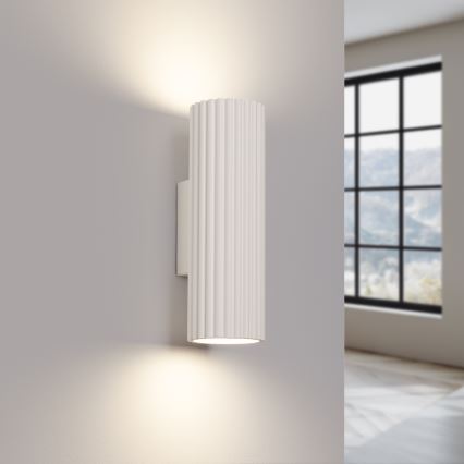 Φωτιστικό τοίχου KARBON 2xGU10/10W/230V κρεμ