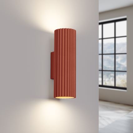 Φωτιστικό τοίχου KARBON 2xGU10/10W/230V κόκκινο
