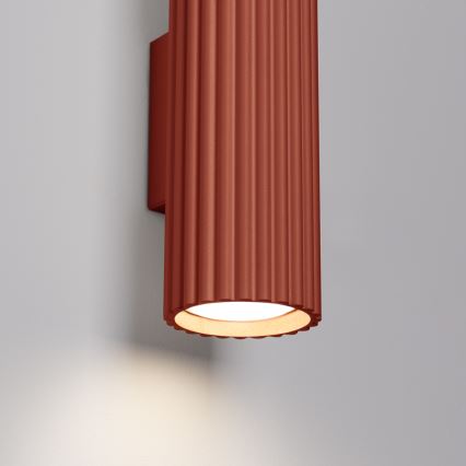 Φωτιστικό τοίχου KARBON 2xGU10/10W/230V κόκκινο