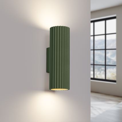 Φωτιστικό τοίχου KARBON 2xGU10/10W/230V πράσινο