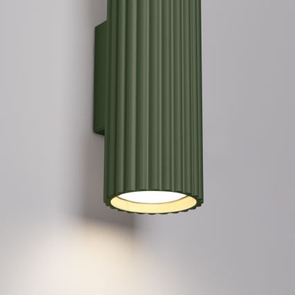Φωτιστικό τοίχου KARBON 2xGU10/10W/230V πράσινο