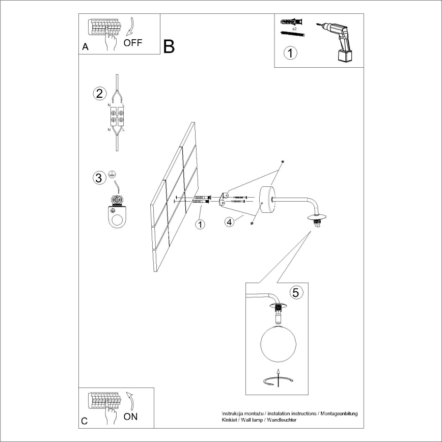 Λάμπα τοίχου ASTRAL 1xG9/8W/230V λευκό