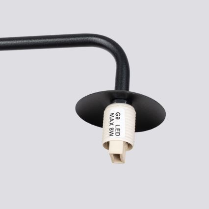 Λάμπα τοίχου ASTRAL 1xG9/8W/230V μαύρο