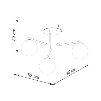Κρεμαστό φωτιστικό ASTRAL 3xG9/8W/230V μαύρο