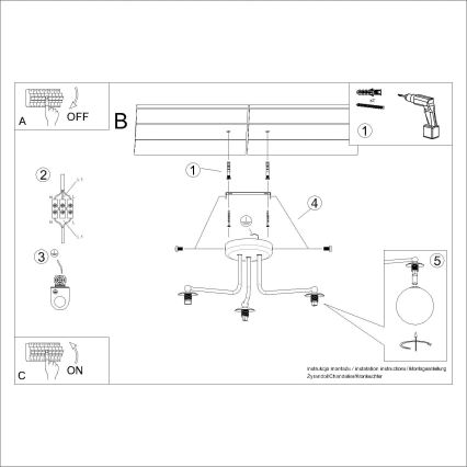 Κρεμαστό φωτιστικό ASTRAL 3xG9/8W/230V μαύρο