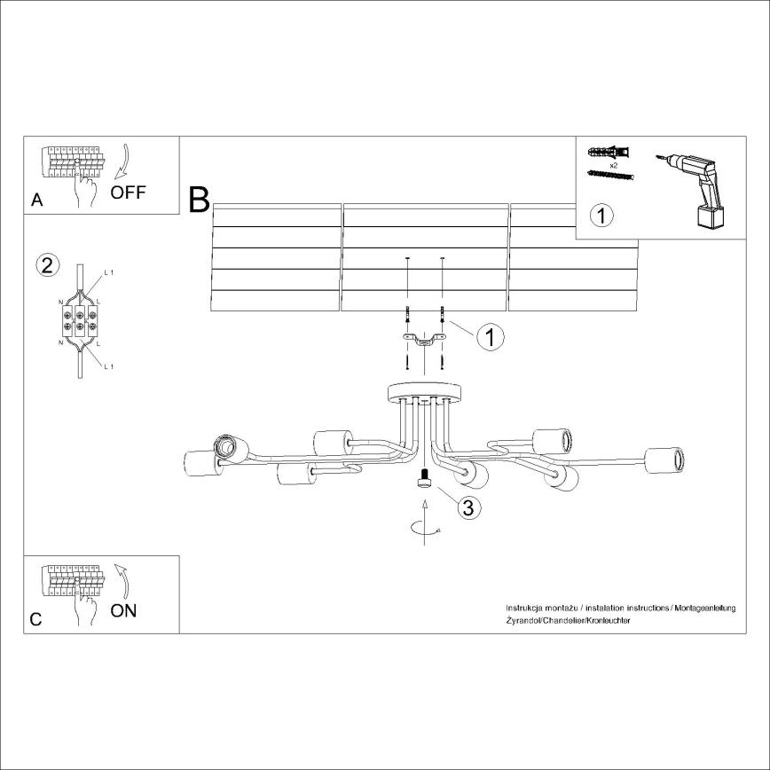 Πλαφονιέρα οροφής TIMBO 8xE27/15W/230V λευκό/μπεζ/οξιά