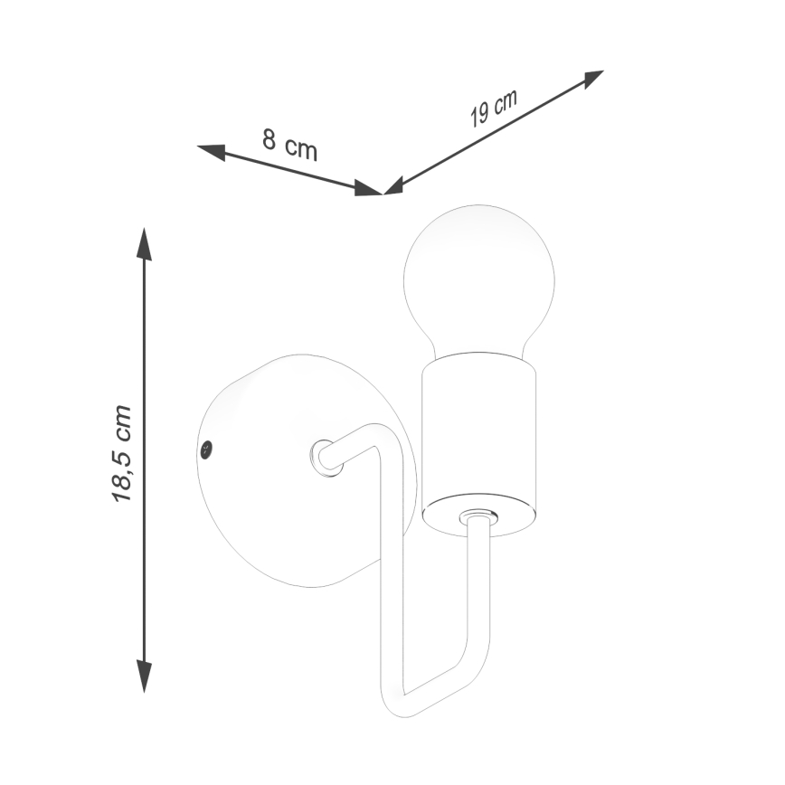 Λάμπα τοίχου TIMBO 1xE27/15W/230V μαύρο/μπεζ/οξιά