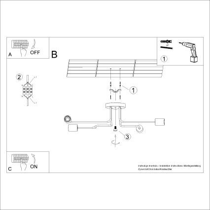 Πλαφονιέρα οροφής TIMBO 4xE27/15W/230V μαύρο/μπεζ/οξιά