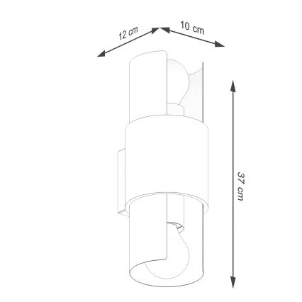Φωτιστικό τοίχου FLASH 2xE27/15W/230V λευκό
